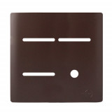 Placa p/ 3 Interruptores + Furo 4x4 - Novara Marrom Fosco